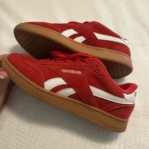 Reebok Classic Red and White Trainers